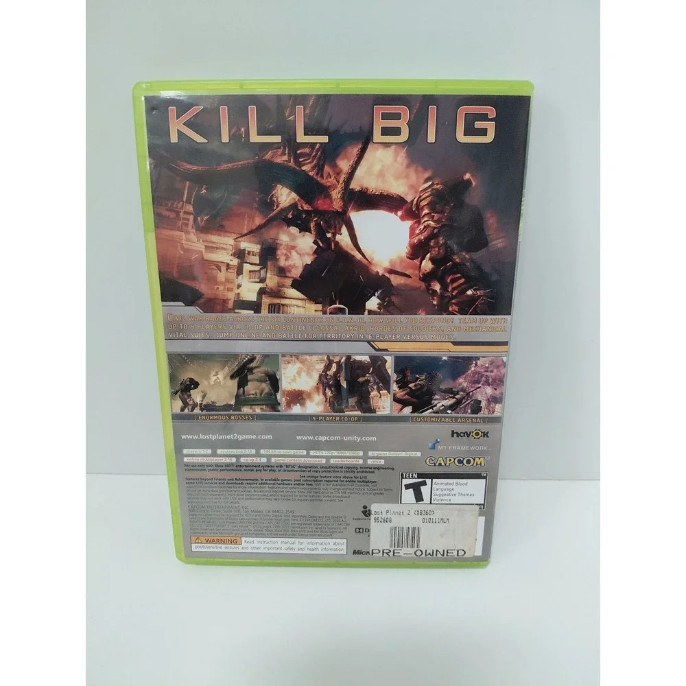Lost‎ Planet 2 (Microsoft Xbox 360, 2010) Game CIB